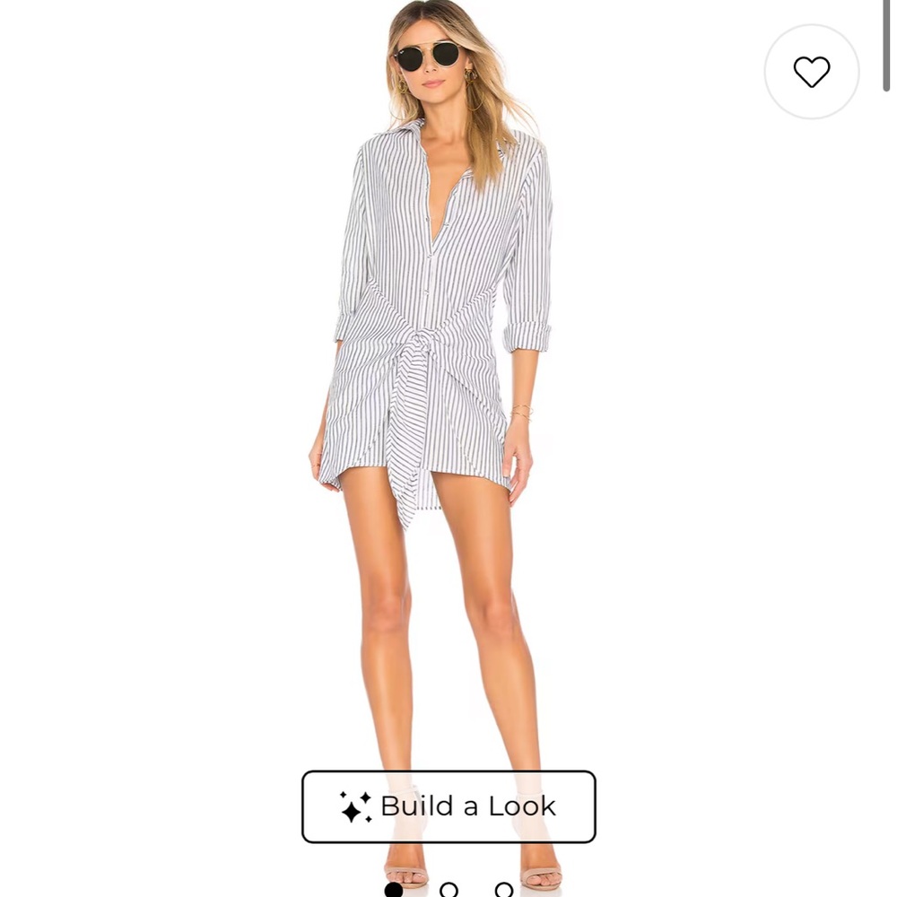 L'Academie Blue and White Striped Dress